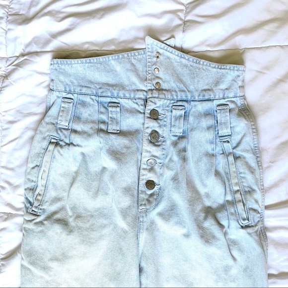 80s VTG Mom Jeans Super High Waisted Light Wash - Picture 8 of 8